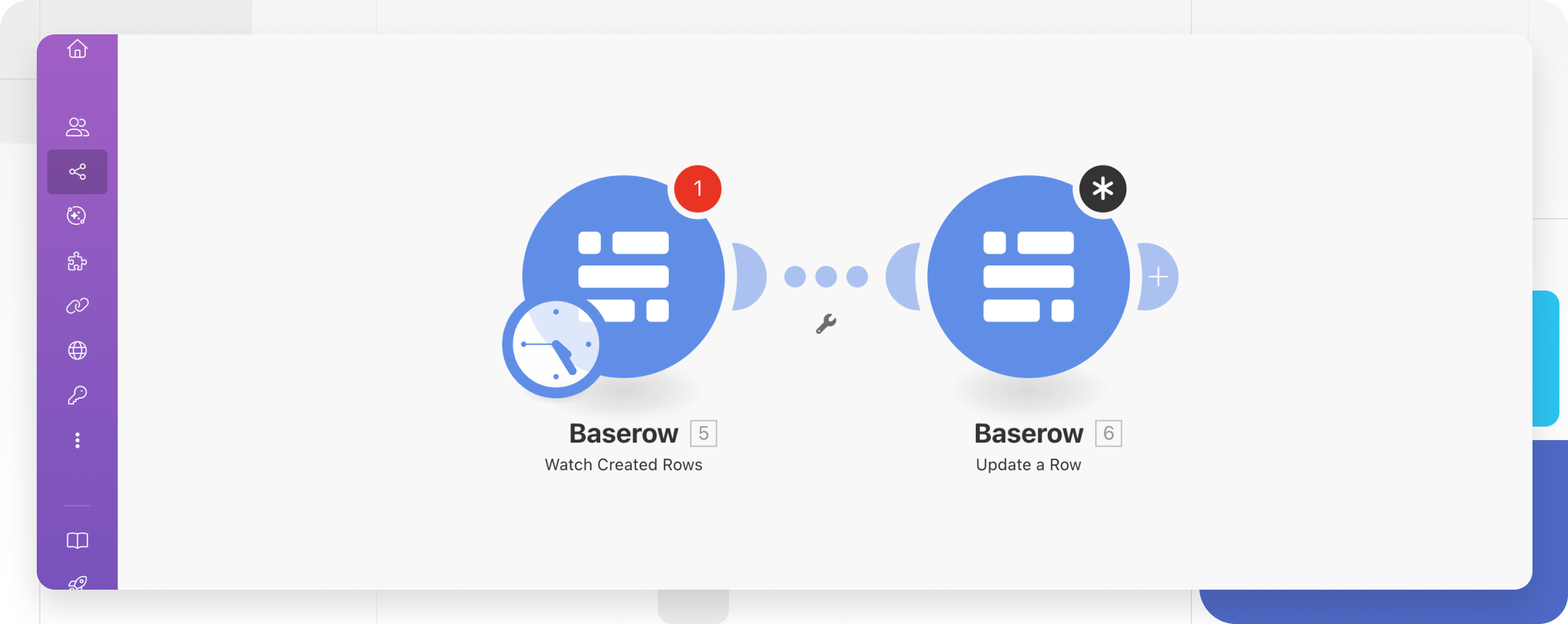 Сценарий Make с модулем Baserow