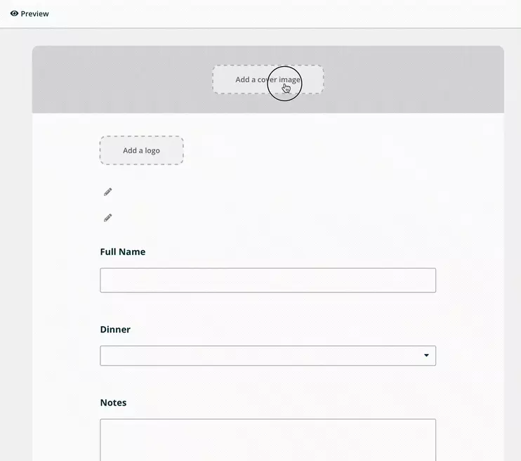 Форма с логотипом и обложкой