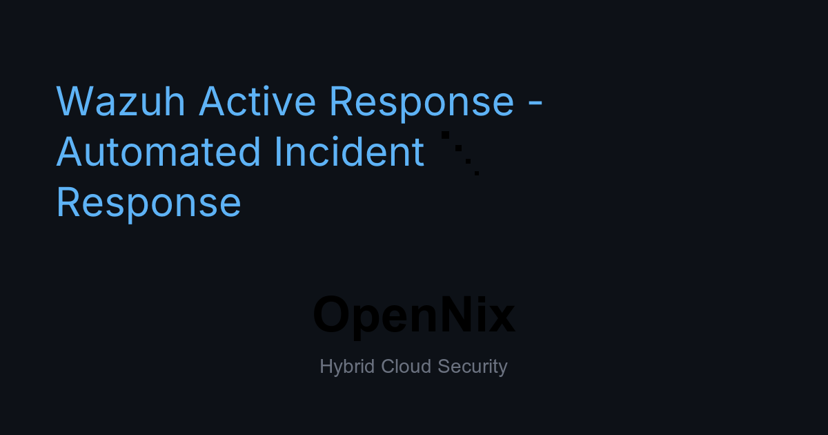 Wazuh Active Response - Automated Incident Response