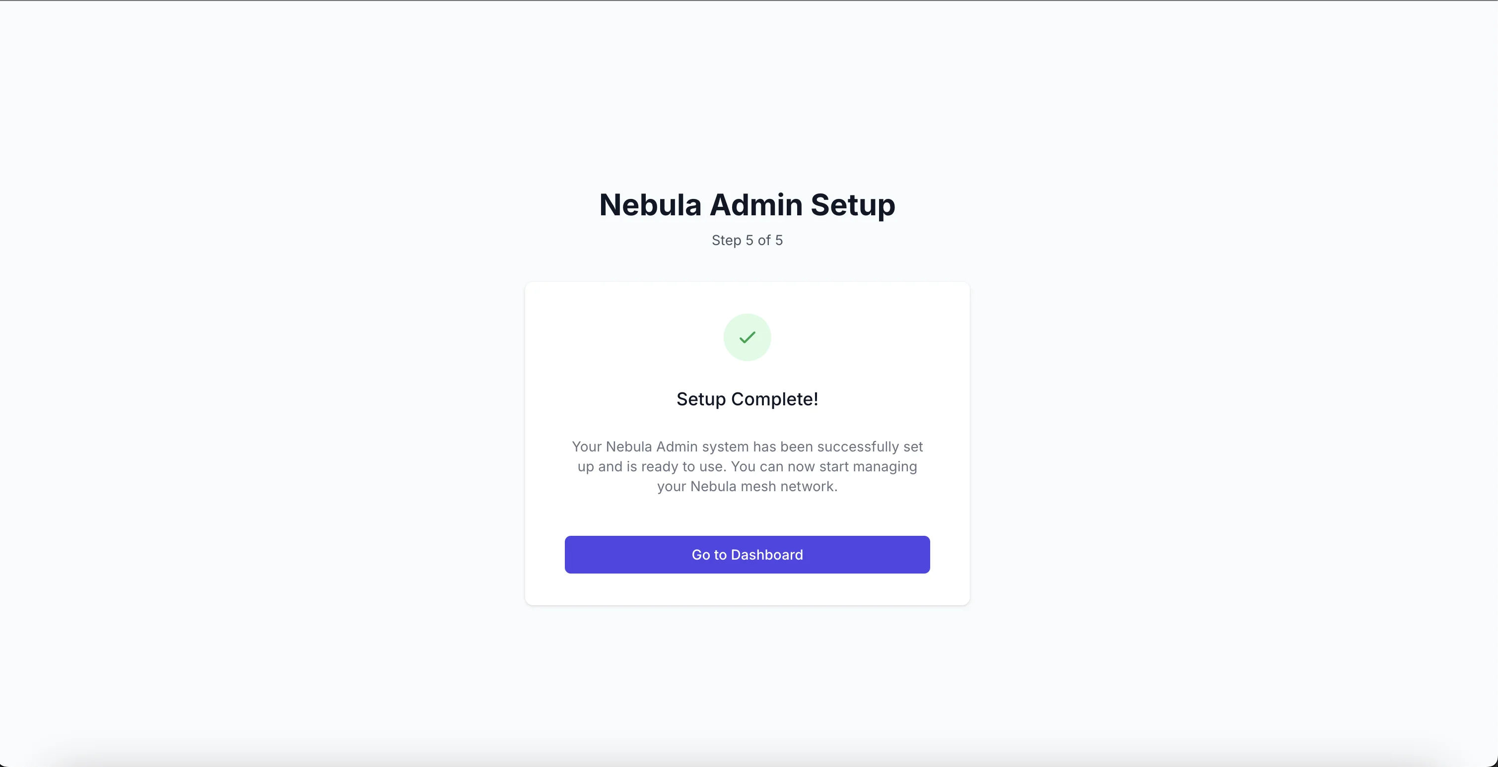Завершение конфигурации Nebula