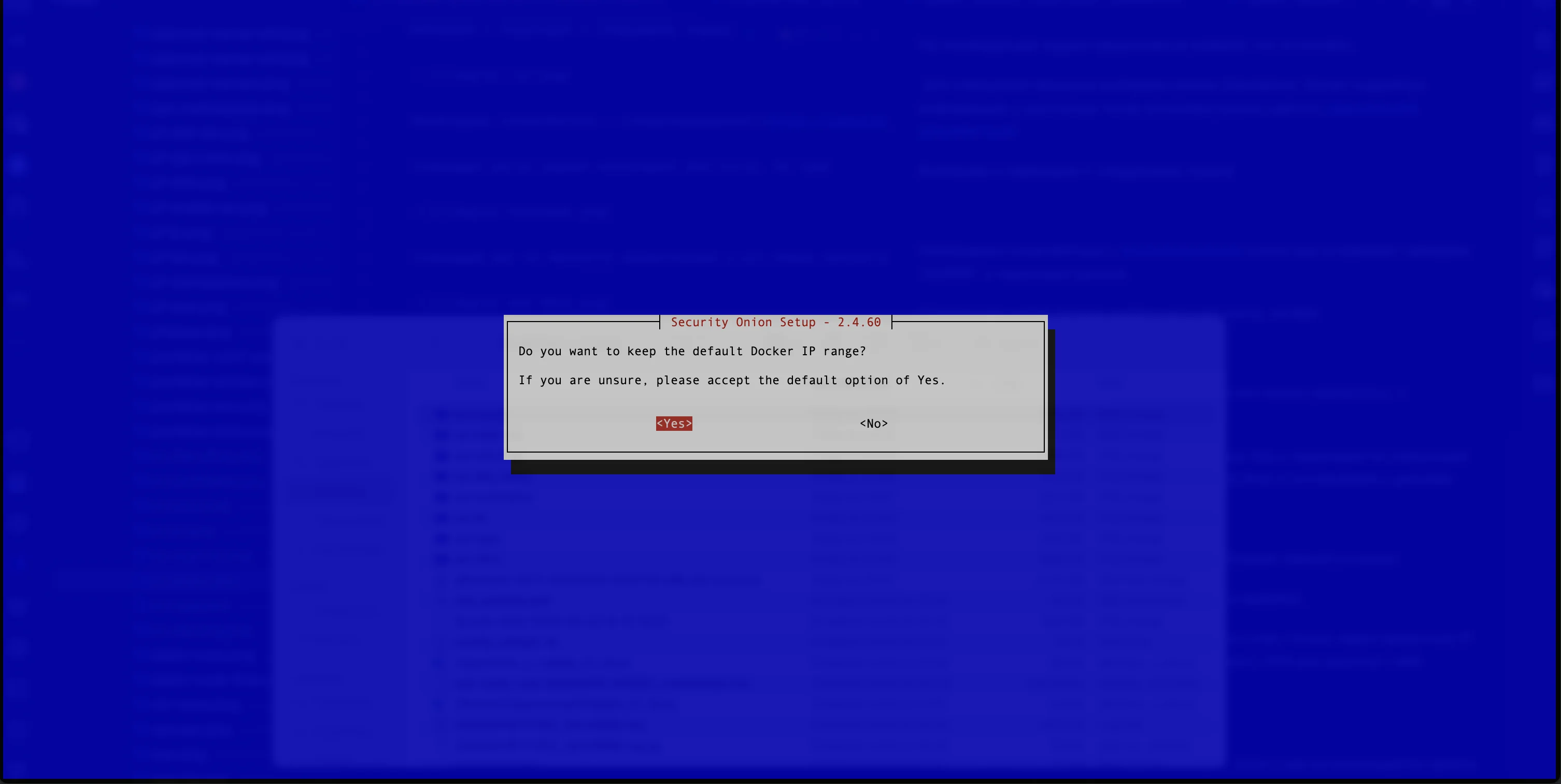 Настройка Docker в SecurityOnion
