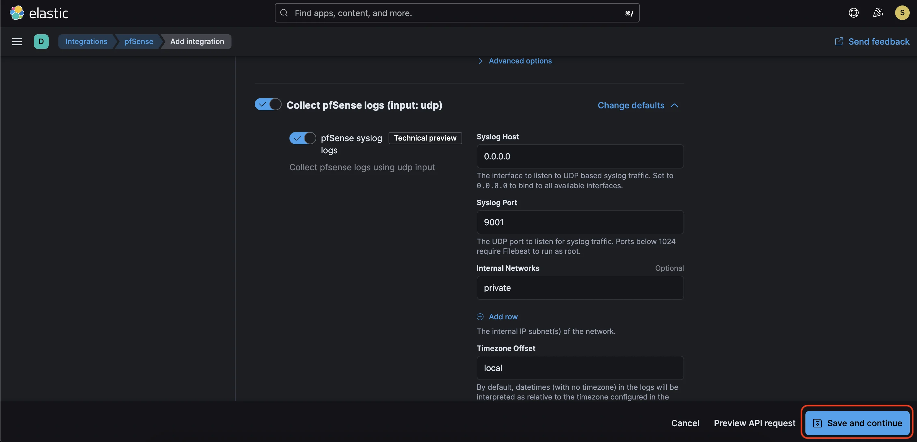 Настройка syslog для pfSense в SecurityOnion