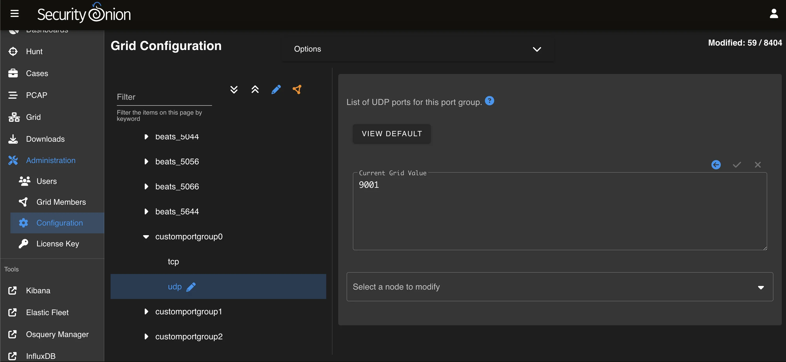 Добавление UDP-порта в SecurityOnion