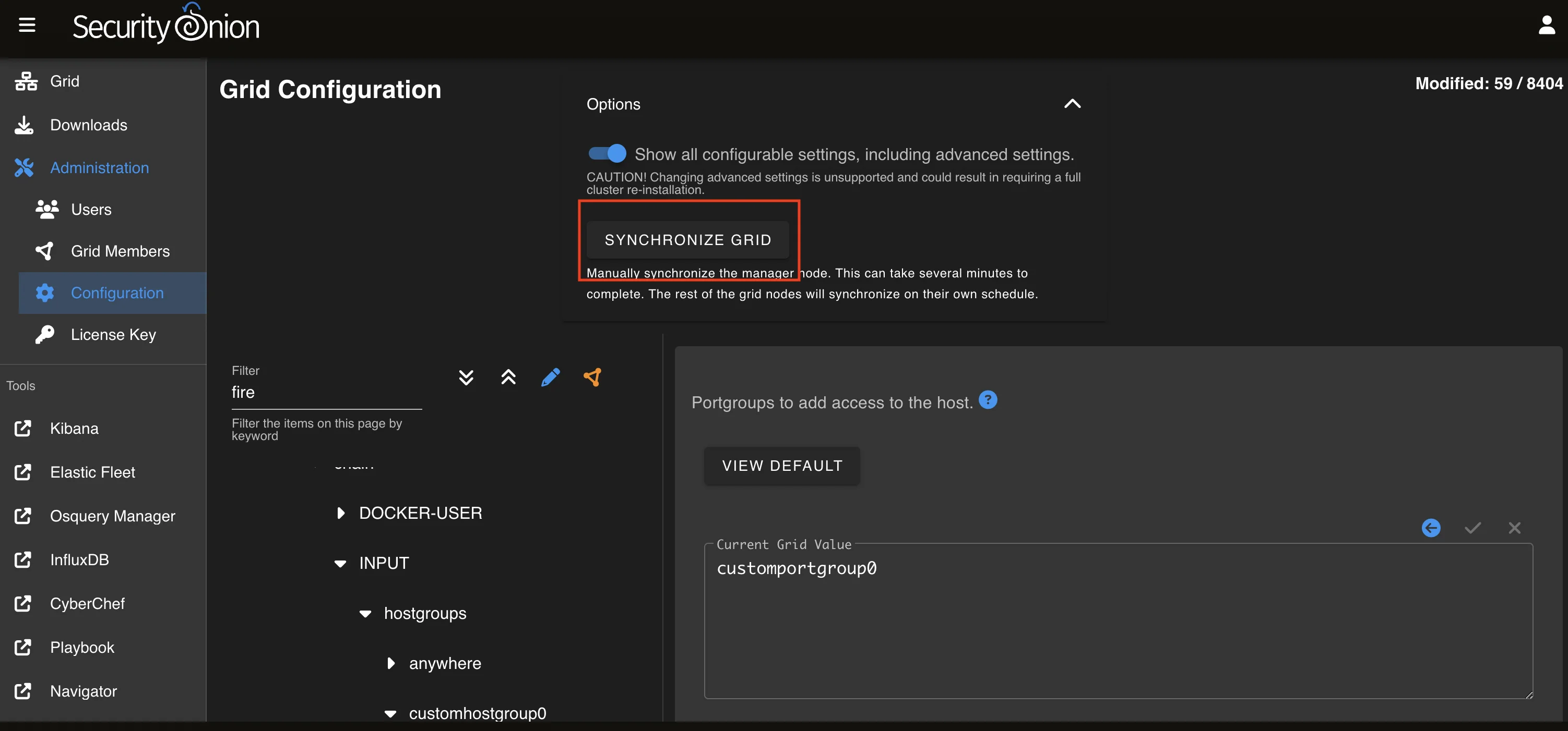 Мгновенное применение настроек SecurityOnion