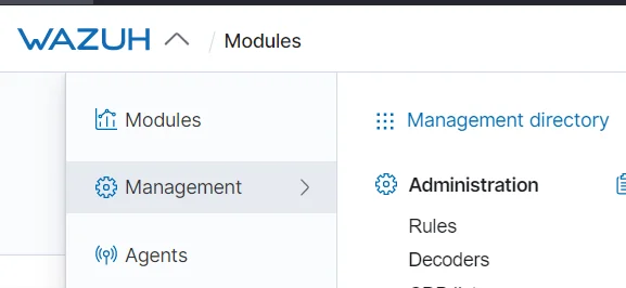 Wazuh rules management panel